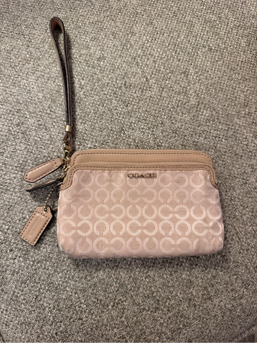 Coach Signature Wristlet Clutch